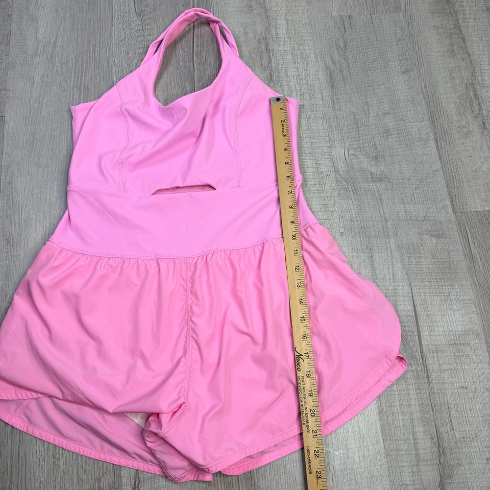 Free People FP movement Pink Runsie Romper Size Large - Picture 5 of 8